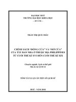 Chính sách “đóng cửa” và “mở cửa” của Tây Ban Nha ở thuộc địa Philippines từ cuối thế kỷ XVI đến cuối thế kỷ XIX (tt)