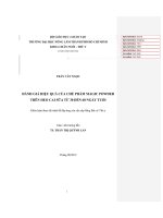 ĐÁNH GIÁ HIỆU QUẢ CỦA CHẾ PHẨM MAGIC POWDER TRÊN HEO CAI SỮA TỪ 30 ĐẾN 60 NGÀY TUỔI