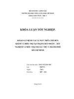 KHẢO SÁT BỆNH TAI VÀ MẮT TRÊN CHÓ ĐẾN KHÁM VÀ ĐIỀU TRỊ TẠI TRẠM CHẨN ĐOÁN  XÉT NGHIỆM VÀ ĐIỀU TRỊ CHI CỤC THÚ Y THÀNH PHỐ HỒ CHÍ MINH