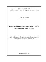 Phát triển doanh nghiệp nhỏ và vừa trên địa bàn tỉnh Yên Bái (Luận văn thạc sĩ)