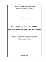 Ứng dụng xử lý ảnh trong theo dõi đối tượng chuyển động (2014) 