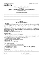 Tuần 34 giáo án lớp 1 soạn theo định hướng phát triển năng lực học sinh