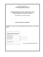 BàiThu hoach bồi dưỡng chức danh nghề nghiệp GVTHCS hạng II