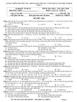 ĐỀ KIỂM TRA HỌC KÌ 1 VẬT LÝ 12