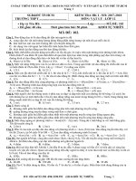 ĐỀ KIỂM TRA HỌC KÌ 1 VẬT LÝ 12