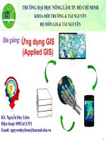 Bài giảng: Ứng dụng GIS (Applied GIS)