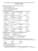 Đề cương tiếng anh 7 học kì 2