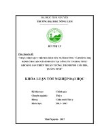 Thực hiện quy trình chăm sóc nuôi dưỡng và phòng trị bệnh cho lợn nái sinh sản tại Công ty CP khai thác khoáng sản Thiên Thuận Tường, thành phố Cẩm Phả, tỉnh Quảng Ninh (Khóa luận tốt nghiệp)