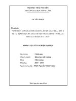Đánh giá công tác thu gom và xử lý chất thải rắn y tế tại bệnh viện đa khoa huyện Tràng Định, tỉnh Lạng Sơn, giai đoạn 2011– 2013 (Khóa luận tốt nghiệp)