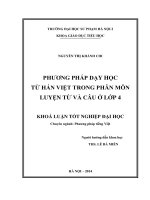 Phương pháp dạy học từ Hán Việt trong phân môn luyện từ và câu lớp 4