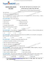 ĐỀ hóa và đáp án CHI TIẾT TRƯỜNG THPT CHUYÊN bắc NINH lần 1 