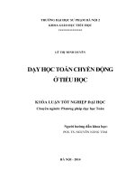 Dạy học toán chuyển động ở tiểu học
