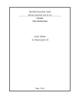 GIÁO TRÌNH   TƯ PHÁP QUỐC TẾ