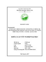 Áp dụng quy trình chăm sóc, nuôi dưỡng và phòng trị một số bệnh ở đường sinh dục của lợn nái nuôi tại công ty cổ phần khai thác khoáng sản thiên thuận tường, cẩm phả, tỉnh quảng ninh 