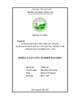 Đánh giá kết quả thực hiện quy hoạch, kế hoạch sử dụng đất tại xã Lạng San – huyện Na Rì – tỉnh Bắc Kạn giai đoạn 2011 – 2015 (Khóa luận tốt nghiệp)