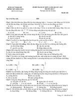 ĐỀ KIỂM TRA HỌC KÌ 1 VẬT LÝ 12