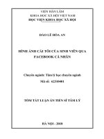 Hình ảnh cái tôi của sinh viên qua facebook cá nhân tt