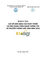 Báo Cáo Chỉ Số Sẵn Sàng Cho Phát Triển Và Ứng Dụng Công Nghệ Thông Tin Và Truyền Thông Việt Nam Năm 2016