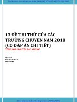TUYỂN tập đề THI THỬ của các TRƯỜNG CHUYÊN năm 2018