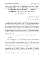SỰ CỐ MÔI TRƯỜNG BIỂN MIỀN TRUNG VÀ TÁC ĐỘNG CỦA NÓ ĐẾN VIỆC LÀM VÀ THU NHẬP CỦA LAO ĐỘNG: NGHIÊN CỨU TRƯỜNG HỢP TẠI XÃ VINH HẢI, HUYỆN PHÚ LỘC, TỈNH THỪA THIÊN HUẾ