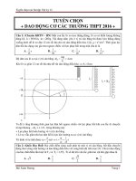 TUYỂN CHỌN BÀI TẬP DAO ĐỘNG CƠ CÁC TRƯỜNG THPT 