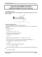 bài tập dao động tắt dần duy trì và cưỡng bức