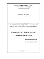 Vận dụng phương pháp bàn tay nặn bột trong dạy học môn khoa học lớp 5 (2014) 