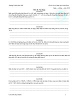 Câu hởi trắc nghiệm lý ôn thị vào 10 Hải Phòng