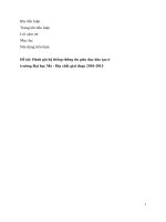 Đánh giá hệ thống thông tin giáo dục đào tạo ở Trường Đại học Mỏ  Địa chất