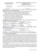 ĐỀ THI KSCL ÔN THI THPT QUỐC GIA LỚP 12 lan 10 NĂM HỌC 2017  2018 TIẾNG ANH TRƯỜNG THPT YÊN LẠC