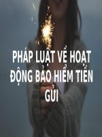 Slide thuyết trình pháp luật về bảo hiểm tiền gửi
