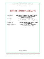 Thuyết minh dự án đầu tư khu nhà ở xã hội