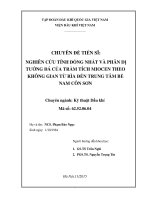CHUYÊN ĐỀ TIẾN SĨ: NGHIÊN CỨU TÍNH ĐỒNG NHẤT VÀ PHÂN DỊ TƯỚNG ĐÁ CỦA TRẦM TÍCH MIOCEN THEO KHÔNG GIAN TỪ RÌA ðẾN TRUNG TÂM BỂ NAM CÔN SƠN