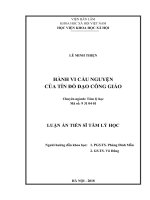 Hành vi cầu nguyện của tín đồ đạo Công giáo (Luận án tiến sĩ)