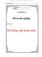 Đề tài Hệ thông cấp thoát nước