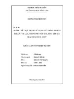 Đánh giá thực trạng sử dụng đất nông nghiệp tại xã Tuy Lộc – Thành phố Yên Bái – Tỉnh Yên Bái giai đoạn 2010 – 2013 (Khóa luận tốt nghiệp)