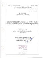 Khai thác yếu tố văn hóa đặc trưng trong không gian kiến trúc chợ ở đô thị bắc ninh (tt) 