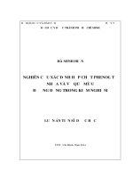 Nghiên cứu xác định hợp chất phenol từ nhựa và vỏ quả mù u để ứng dụng trong kiểm nghiệm (Luận án thạc sĩ)