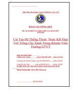 Thuyết Minh đề tài nghiên cứu giải pháp thoát nước  bền vững