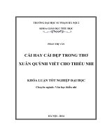 Cái hay cái đẹp trong thơ xuân quỳnh viết cho thiếu nhi (2014) 