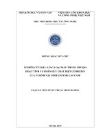 Nghiên cứu khả năng loại màu thuốc nhuộm hoạt tính và phân hủy chất diệt cỏ dioxin của vi sinh vật sinh enzyme laccase