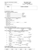 45 MINUTE TEST 1 E6  answer key