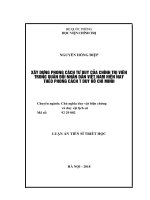 Xây dựng phong cách tư duy của chính trị viên trong quân đội nhân dân việt nam hiện nay theo phong cách tư duy hồ chí minh