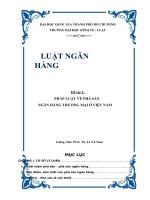 Pháp luật về phá sản ngân hàng thương mại ở việt nam