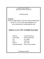 Đánh giá hiện trạng và đề xuất một số biện pháp quản lý và xử lý rác thải sinh hoạt tại quận Thanh Xuân, thành phố Hà Nội (Khóa luận tốt nghiệp)