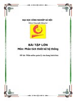 Đề tài: Phần mềm quản lý cửa hang bách hóa