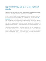 Lập trình PHP hiệu quả từ A – Z cho người mới bắt đầu