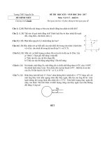 ĐỀ THI KÌ 2 MÔN VẬT LÝ LỚP 10 THPT NGUYỄN DU 