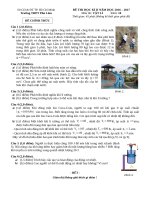 ĐỀ THI KÌ 2 MÔN VẬT LÝ LỚP 10 THPT PHÚ lâm 