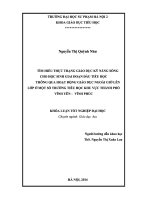 Tìm hiểu thực trạng giáo dục kỹ năng sống cho học sinh giai đoạn đầu tiểu học thông qua hoạt động giáo dục ngoài giờ lên lớp ở một số trường tiểu học khu vực thành phố Vĩnh Yên  Vĩnh Phúc (Khóa luận tốt nghiệp)